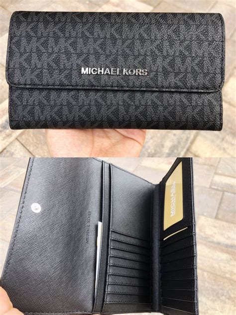 michael kors trifold wallet black